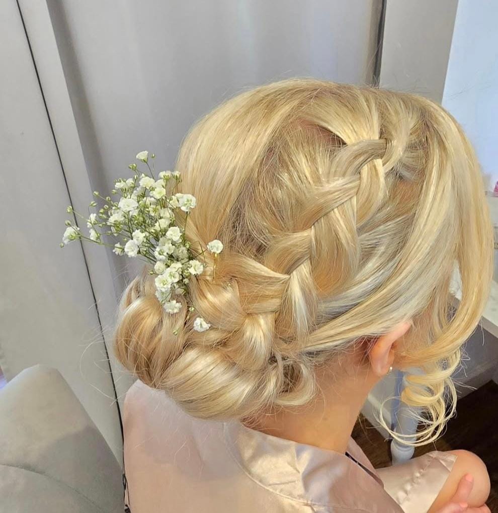 Elegant wedding hair styling for brides in christchurch Dorset
